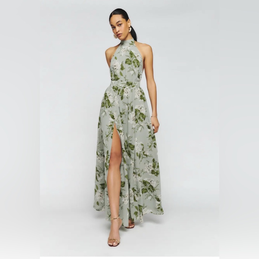 Reformation Floral Halter Maxi Dress